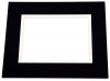 Double Mat. Jet Black/Super White Conservation 26.25 x 33.75cm Inner Cut 40.6 x 50.8cm (25 Pieces) [MD30070]