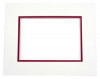 Mount Board Double thick Ivory/Terracotta 27.9x35.6cm with 20.6x27cm Window (10 pieces) [MD20071]