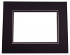 Mount Board Double thick Black/Black 27.9x35.6cm with 20.6x27cm Window (10 pieces) [MD20137]