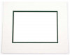 Mount Board Double thick White/dark Green 20.3x25.4cm with 11.8x16.8cm Window (10 pieces) [MD20207]