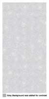 Printed Bags Roses White 10.2x6.4x24.13cm with side gusset (100 pieces) [CG4RO]