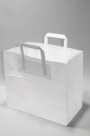 Shopping Bag Bleached Kraft 70 g/qm 26x17x26 cm (50 pcs) [PADW7017]
