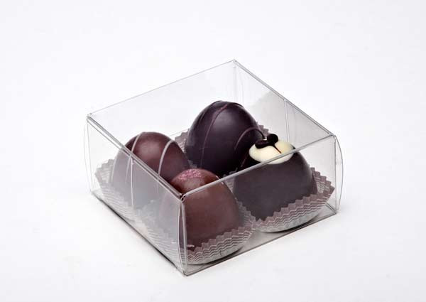 Plastic Gift Boxes 8.3x2.9x8.3cm Crystal Clear (25 pieces) [FB86]