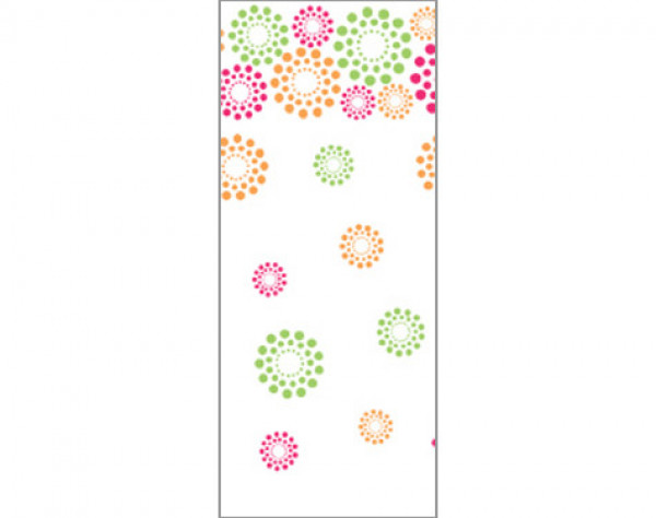 Printed Bags little Flowers 10.2x6.4x24.1cm with side gusset (100 pieces) [G4BD]