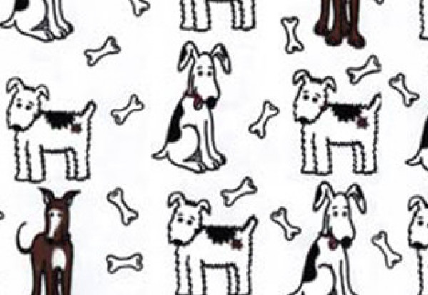 Printed Bags little Dogs 12.7x7.6x29.2cm with side gusset (100 pieces) [G5PUP]