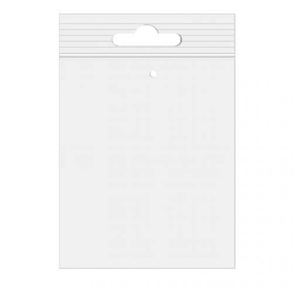 Grip Seal Bags with Euroslot and Vent-hole 12.5x18cm Crystal Clear PP 50 micron (100 pieces) [ZE57V]