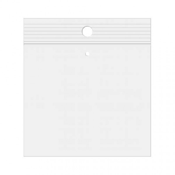 Grip Seal Bags with Hang and Vent-hole 21.5x21.5cm Crystal Clear PP 50 micron (100 pieces) [ZR8HV]