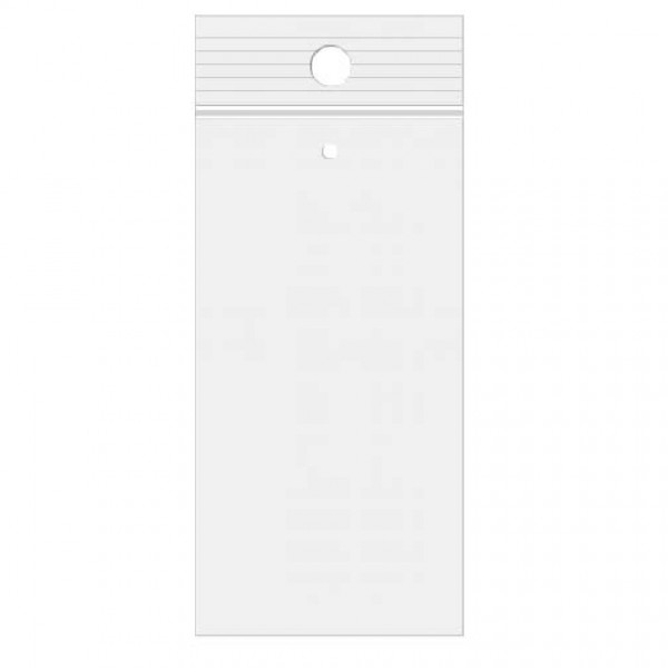 Grip Seal Bags with Hang and Vent-hole 7.5x15cm Crystal Clear PP 50 micron (100 pieces) [ZR36V]