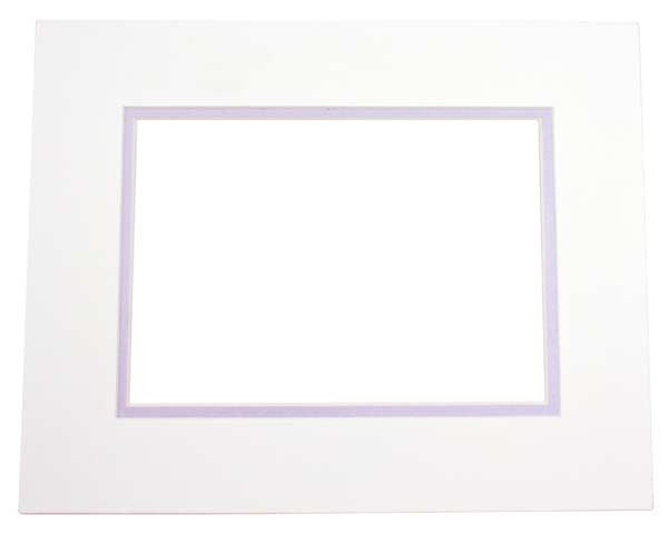 Mount Board Double thick Ivory/Silver 12.7x17.8cm with 6.7x11.8cm Window (10 pieces) [MD20059]