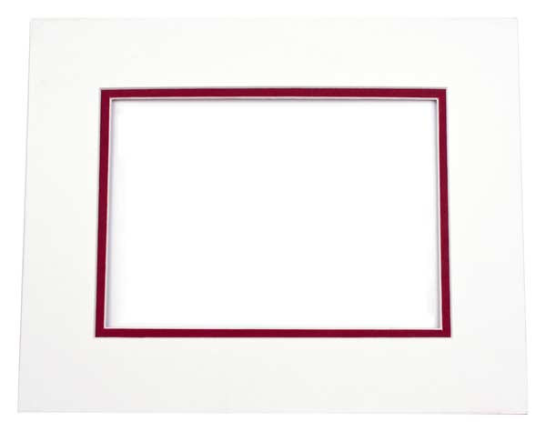 Mount Board Double thick Ivory/Terracotta 27.9x35.6cm with 20.6x27cm Window (10 pieces) [MD20071]