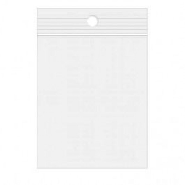 Grip Seal Bags with Hang hole 10x15cm PE 50 micron (100 pieces) [2PR46]