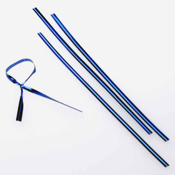 Tin Ties 10.2x0.4cm Blue Metallic Plastic (1.000 pieces) [TT4MB]