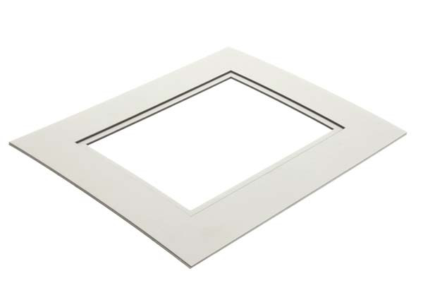 Mount Board Double thick White/Black 12.7x17.8cm with 9.5x14.5cm Window (10 pieces) [MD20214]
