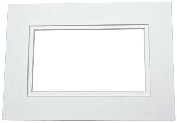 Mount Board Double thick White/White Core 40.6x50.8cm with 27x34cm Window (10 pieces) [MD20217]