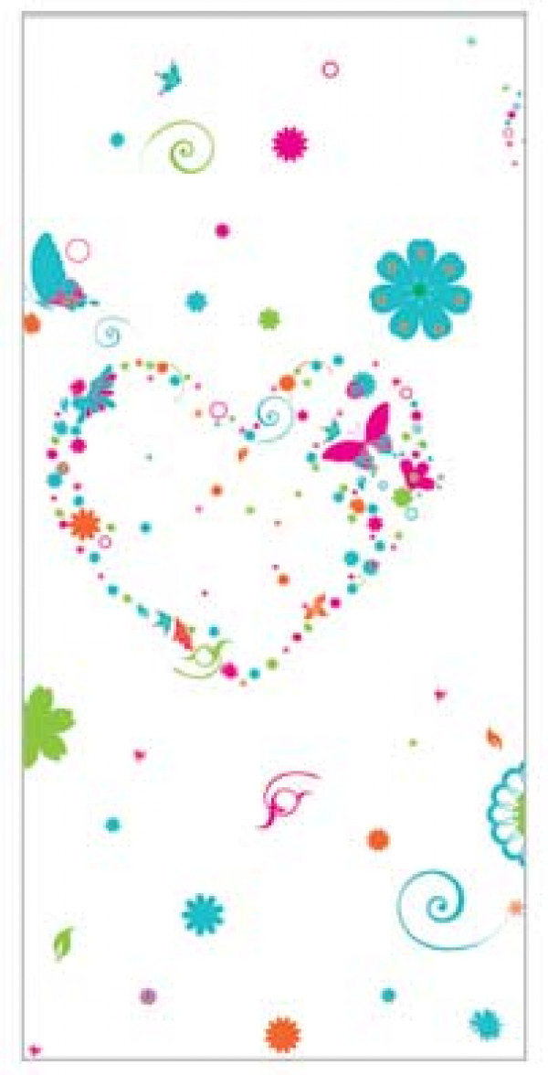 Printed Bags Butterflies 12.7x7.6x29.2cm with side gusset (100 pieces) [CG5BF]