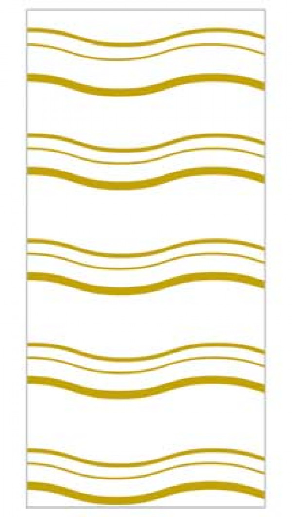 Printed Bags Wave Gold 12.7x7.6x29.2cm with side gusset (100 pieces) [CG5WV]