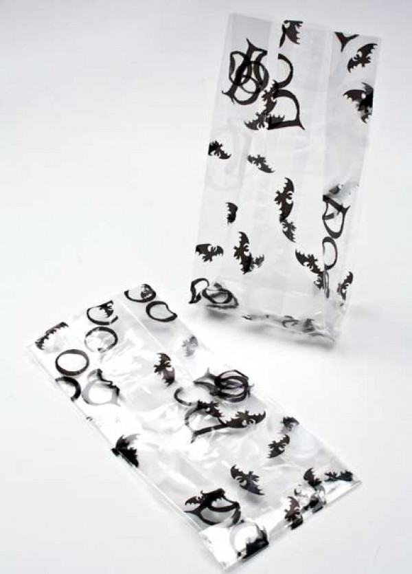 Printed Bags Bats 12.7x7.6x29.2cm with side gusset (100 pieces) [G5BOO]