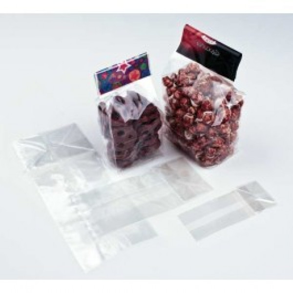 Block Bottom Bags Clear 7.6x3.2x21cm (100 pieces) [FG14]