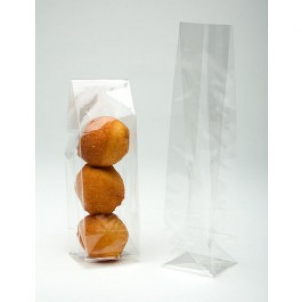 Block Bottom Bags Super Clear 7.6x3.2x21cm (100 pieces) [FGCC14]
