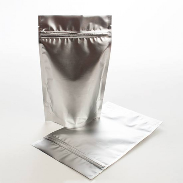 Stand Up Pouches Silver 23x12x34.5cm | 907 grams (100 pieces) [ZBGM6S]
