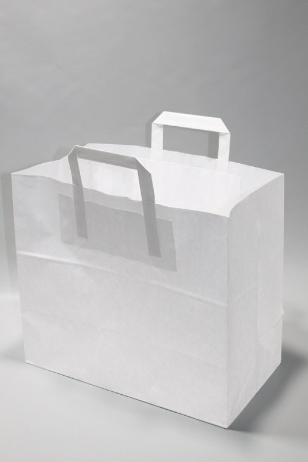 Shopping Bag Bleached Kraft 70 g/qm 26x17x26 cm (50 pcs) [PADW7017]