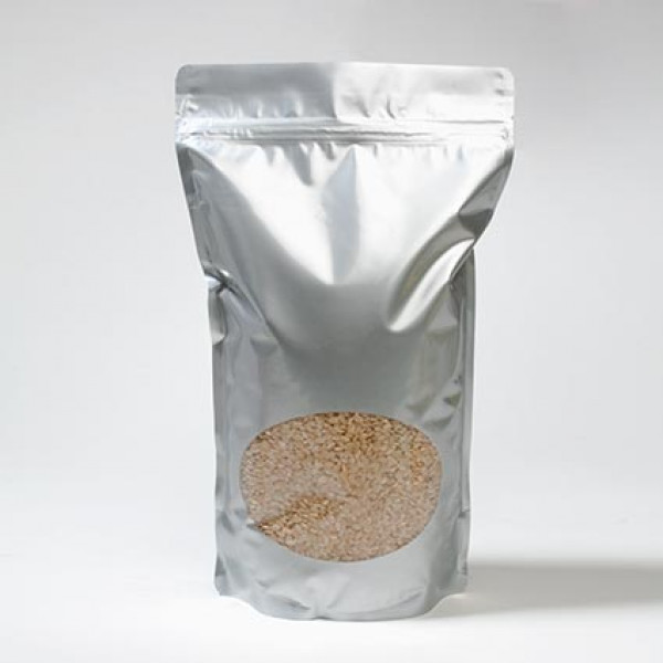 Stand Up Pouches Silver with oval Window 17x9x28.5cm | 340 grams (100 pieces) [ZBGO4S]