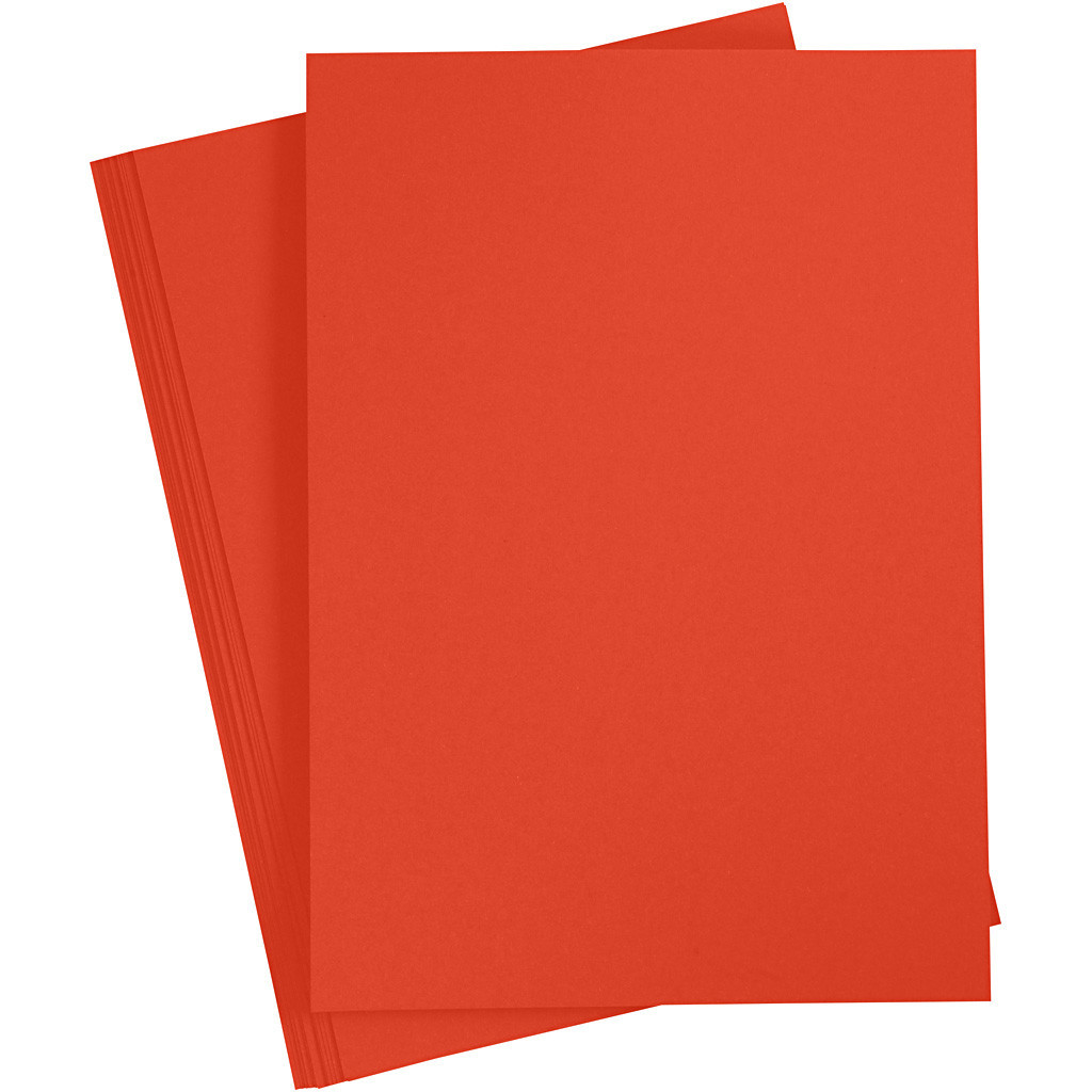 Card, A4 210x297 mm, 180 g, 20 sheets, pillar box red [HOB-21114]