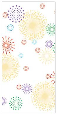Printed Bags Fireworks 8.9x5.1x19.1cm with side gusset (100 pieces) [CG3FW]