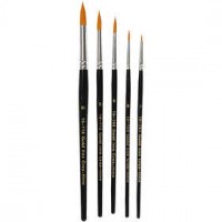 Gold Line Brush, size 1-18, W: 2-7 mm, 5 pcs [HOB-100265]