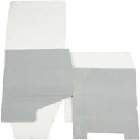 Cardboard Box, size 22x25 cm, H: 10 cm, 1 pc, light grey [HOB-100576]
