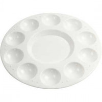 Palette, D: 17 cm, 1 pc, white [HOB-103300]