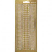 Stickers, sheet 10x23 cm, 1 sheet, gold [HOB-170021]