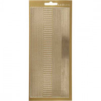 Stickers, sheet 10x23 cm, 1 sheet, gold [HOB-170028]