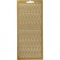 Stickers, sheet 10x23 cm, 1 sheet, gold [HOB-170058]