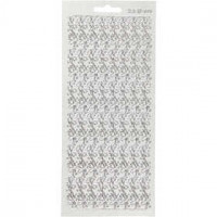 Stickers, sheet 10x23 cm, 1 sheet, silver [HOB-170061]