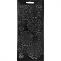 Stickers, sheet 10x23 cm, 1 sheet, black [HOB-170097]