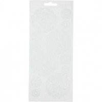 Stickers, sheet 10x23 cm, 1 sheet, white [HOB-170098]