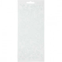 Stickers, sheet 10x23 cm, 1 sheet, white [HOB-170126]