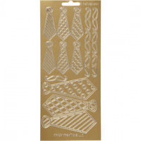 Stickers, sheet 10x23 cm, 1 sheet, gold [HOB-170147]