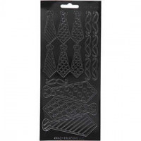 Stickers, sheet 10x23 cm, 1 sheet, black [HOB-170149]