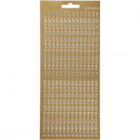 Stickers, sheet 10x23 cm, 1 sheet, gold [HOB-170220]
