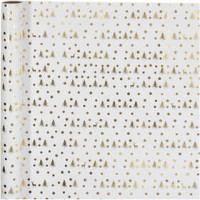Wrapping paper, W: 70 cm, 80 g, 2 m, white, gold [HOB-190460]