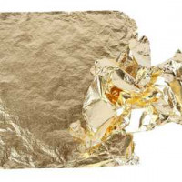 Imitation Metal Leaf, sheet 16x16 cm, 25 sheets, gold [HOB-20481]