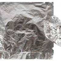 Imitation Metal Leaf, sheet 16x16 cm, 25 sheets, silver [HOB-20483]