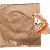 Imitation Metal Leaf, sheet 16x16 cm, 25 sheets, copper [HOB-20485]