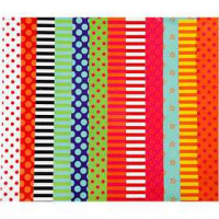 Glazed Paper with print, sheet 24x32 cm, 80 g, 50 mixed sheets, asstd colours [HOB-20871]