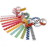 Paper Chains, L: 16 cm, W: 15 mm, 400 pcs, asstd colours [HOB-20873]