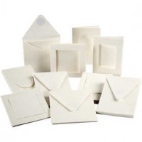 Passepartout Card, size 12.5x12.5 cm, size 10.5x15 cm, 50 sets, off-white [HOB-21080]
