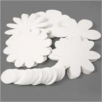 Flowers, D: 20 cm, 400 g, 100 pcs, white [HOB-23313]