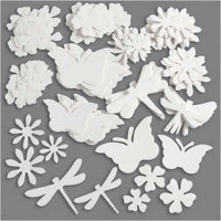 Summer Die Cut, size 4.5-12 cm, 240 g, 362 pcs, white [HOB-23839]